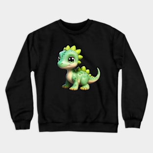 Cute Green Dino Crewneck Sweatshirt